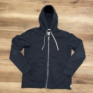 Reigning Champ Men's Navy Zip-Up Double Zip Hoodie Medium